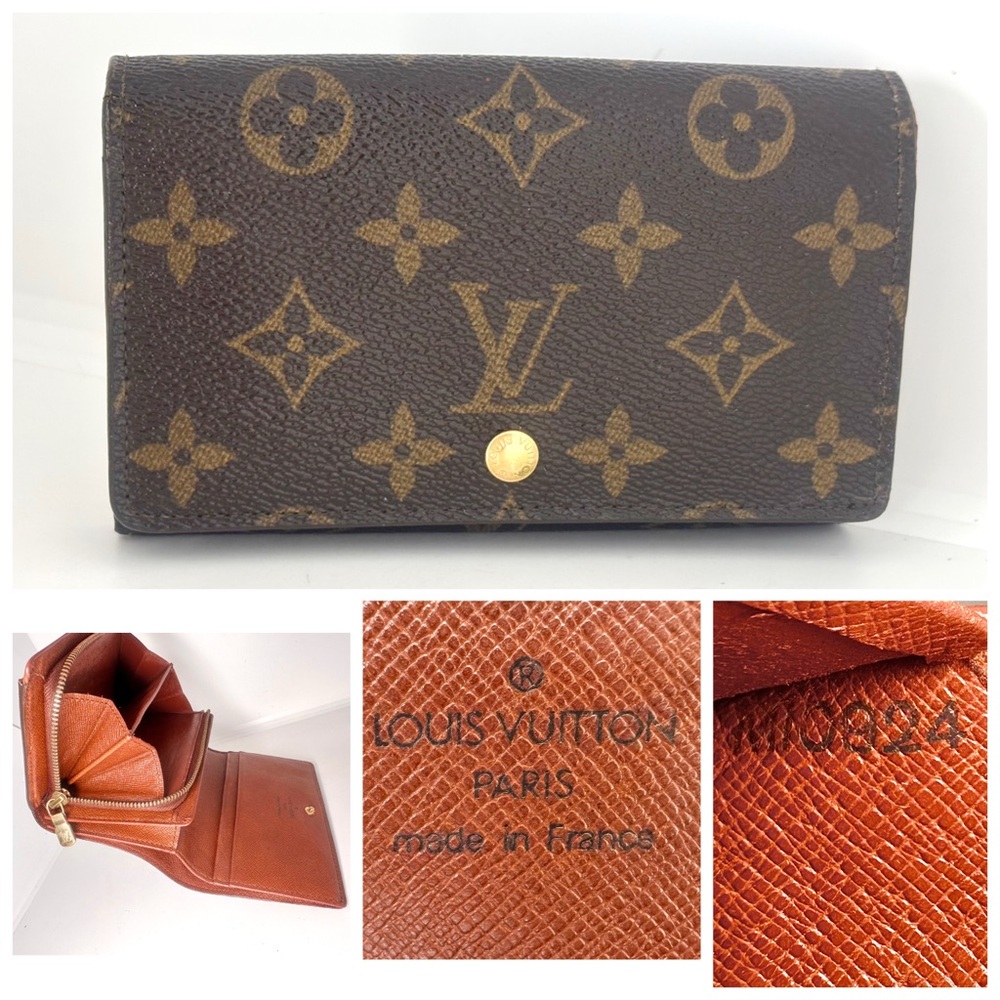 Good condition authentic Louis Vuitton Monogram zip around Tresor Wallet MI0924